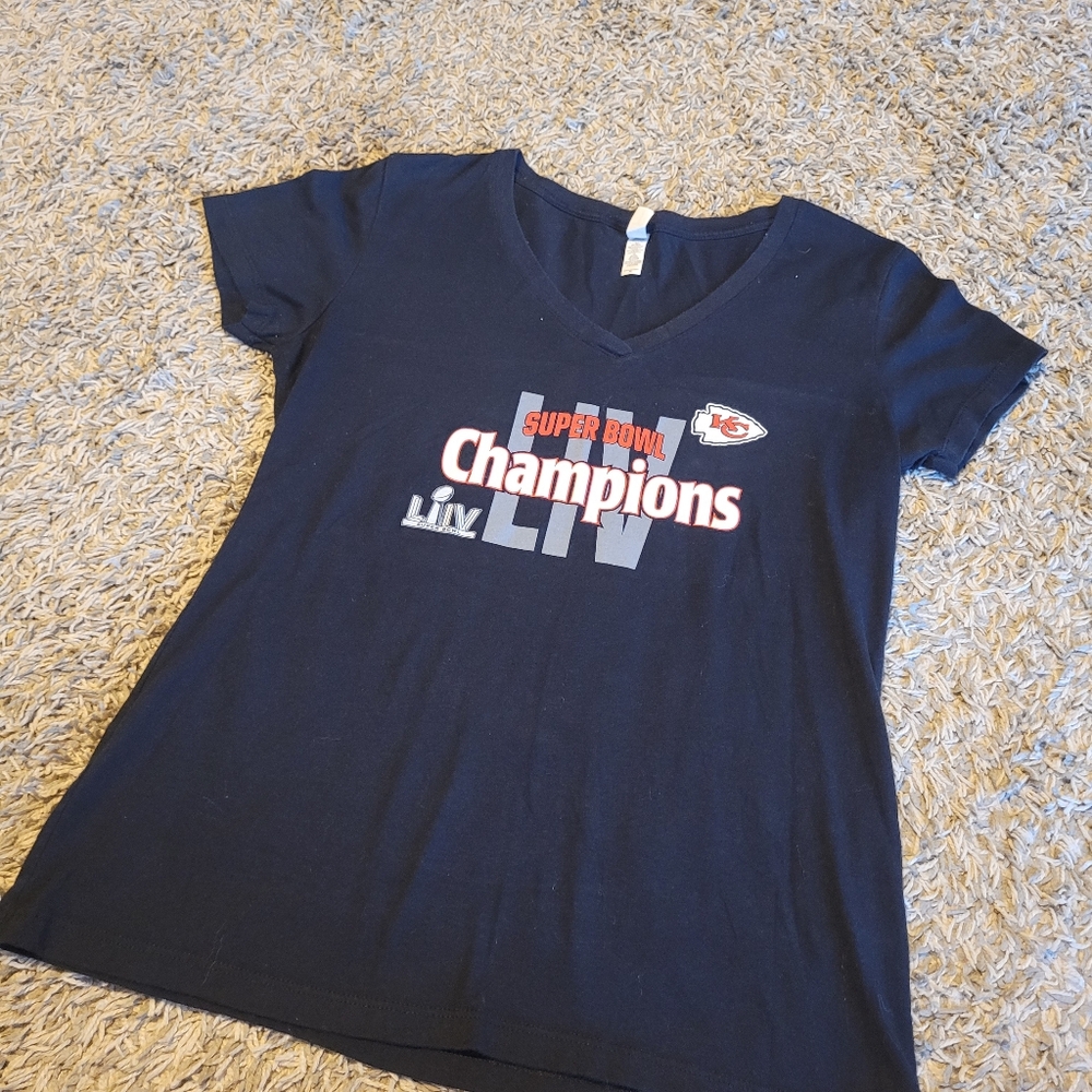 Next Level Apparel Navy Super Bowl LIV Champions Women's Tee